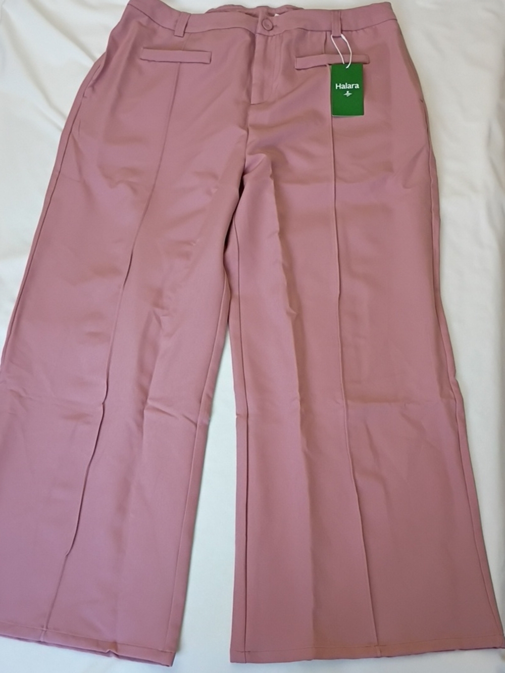 HALARA XLarge NWT Rose Pink Wide-Leg Everyday Trouser Pants P013